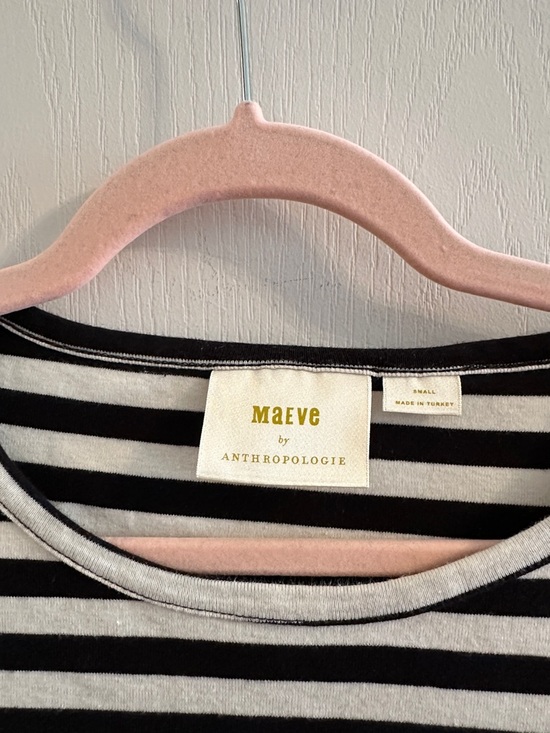 Black and white striped Maeve by Anthropologie top - Picture 2 of 4